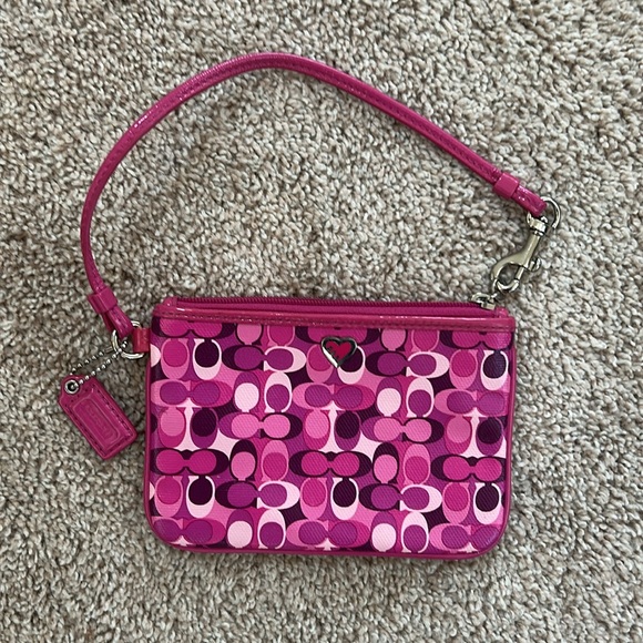 Coach Poppy Coated Canvas Wristlet - Picture 2 of 9